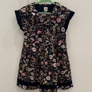 Floral cap Sleeve Dress